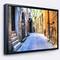 Designart - Pictorial Street of Old Italy - Cityscape Framed Canvas Art Print